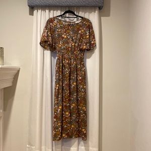 Fall floral dress